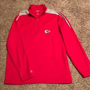 Kansas City Chiefs quarter-zip. Antigua brand.